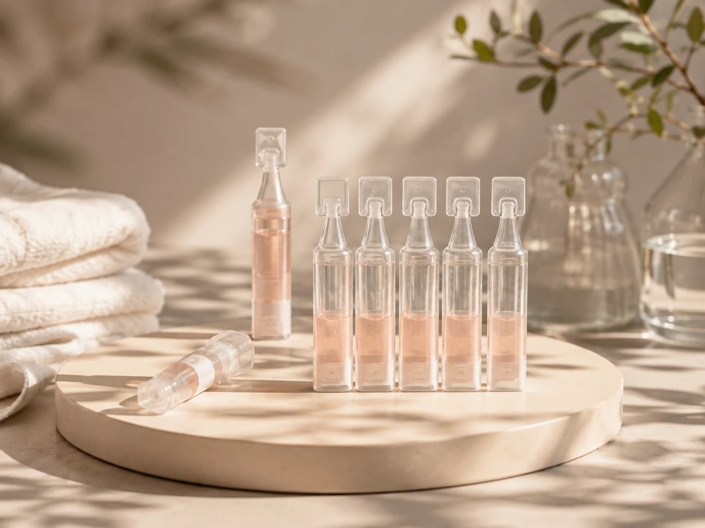 Cosmetic single-dose ampoules from the skincare format library
